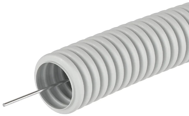 Труба гофрированная ПВХ гибкая, легкая с протяжкой Uplast (d25мм, 75м) 500-025